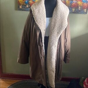 ba&sh olive two for one coat, trench and Sherpa puffer, size 2 medium, nwt